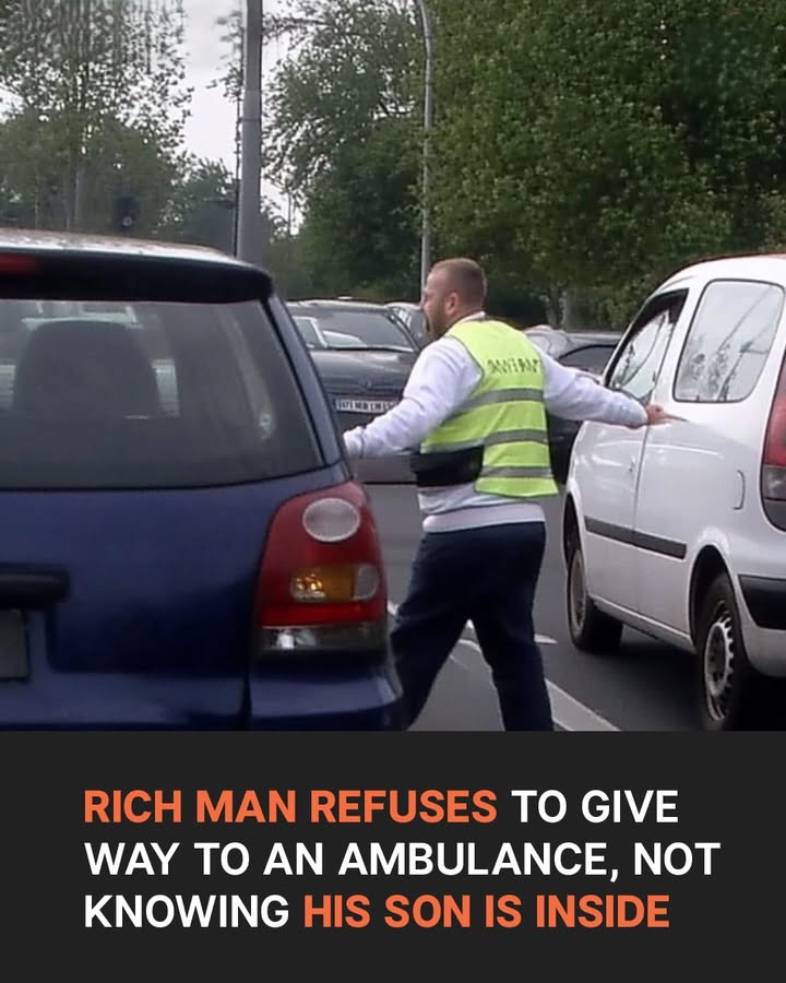 Rich Man in SUV Blocks Ambulance in Traffic Unaware His Son Is inside