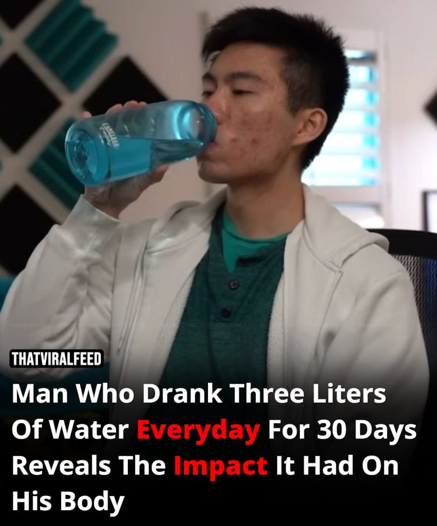 Man Drinks Three Liters Of Water Daily For 30 Days And Shares Surprising Results