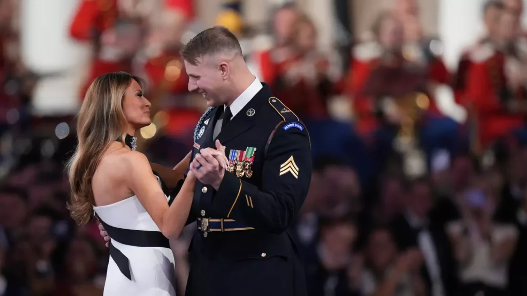 Army sergeant who danced with Melania Trump during inaugural ball revealed what she whispered to him